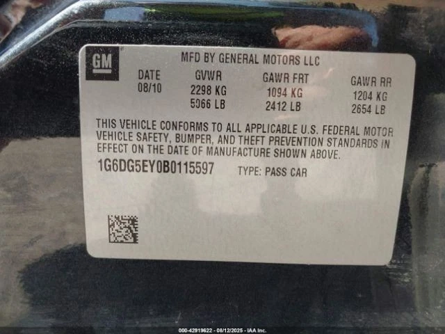 Cadillac CTS 2011 depósito de lavadora 3,0 L fabricante de equipos originales usado 132 k millas sin arandelas de faros Foto 2 de 4