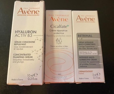 Avene Hyaluron Activ B3 Serum, Cicalfate+ Protective Cream & Retrinal 0.1 Cream