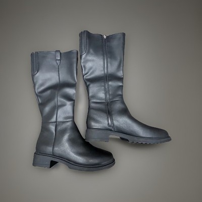 Women s Size 8 W Blondo Chosen Waterproof Black Leather Upper Zip Tall Boots