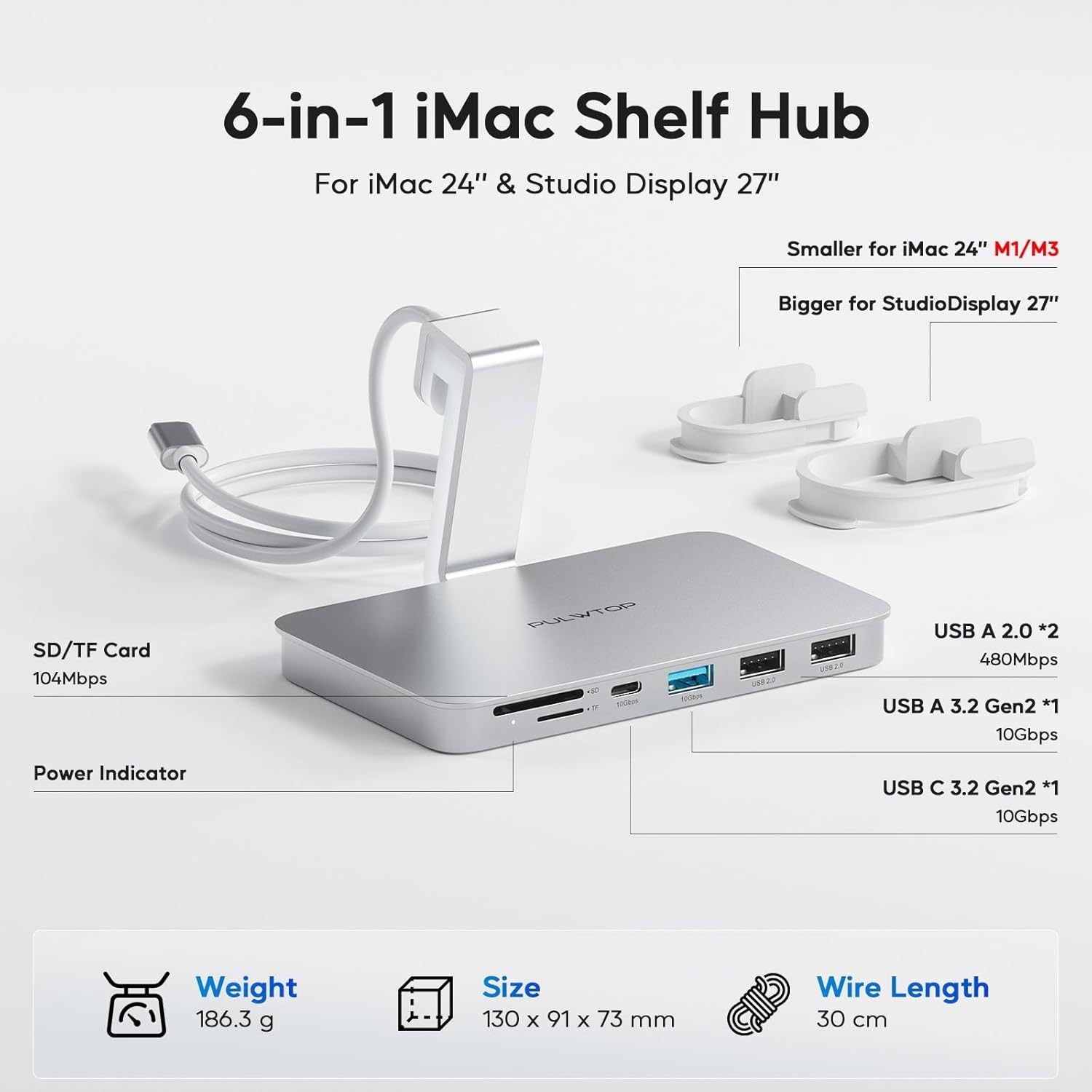 Accesorios iMac 2021/2023/2024, concentrador de transferencia rápida de datos, imagen 4