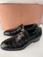 Gucci 730133 Black Alligator Loafer Men’s Size 10.5/US 11
