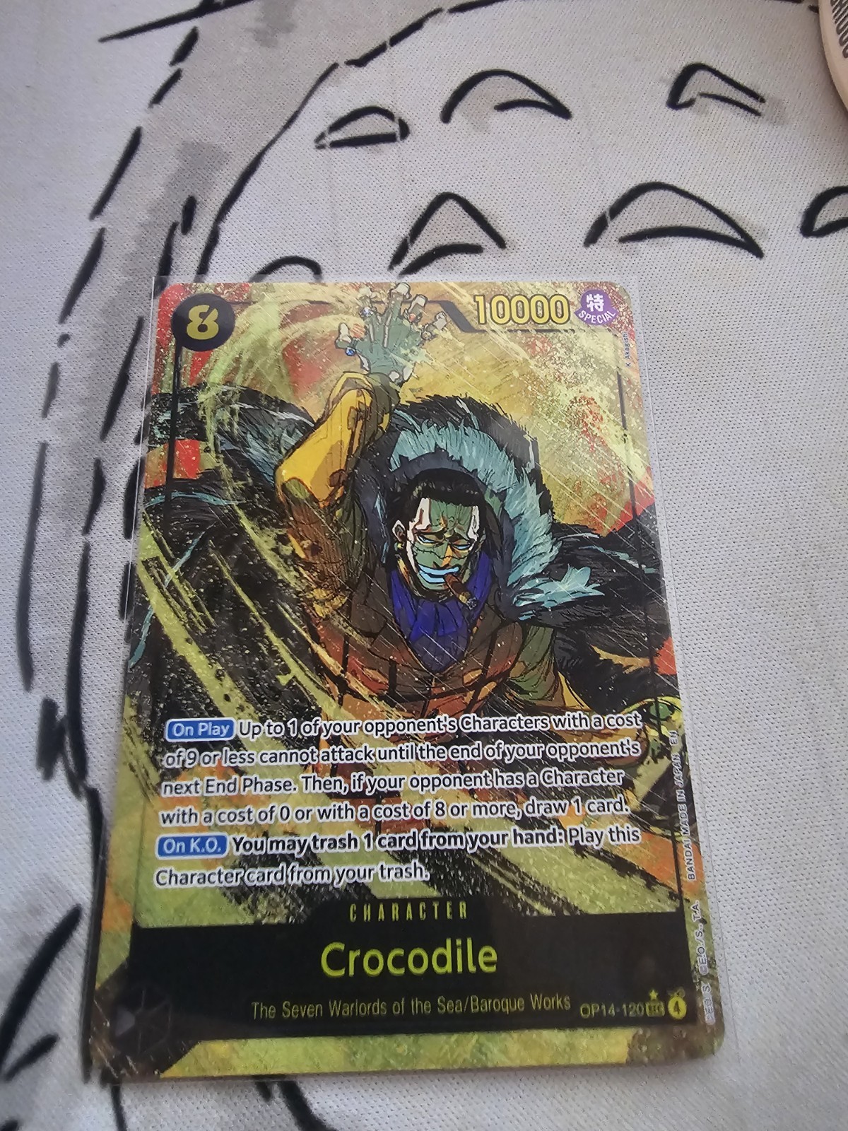 Crocodile OP14-120 SEC Alt Art The Azure Sea’s Seven One Piece Card Game Eng NM