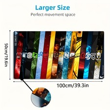 1pc Large-sized Esports Gaming Mouse Pad with a Colorful Team Logo Collection