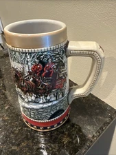 1988 Budweiser Holiday Collector’s Series Beer Stein