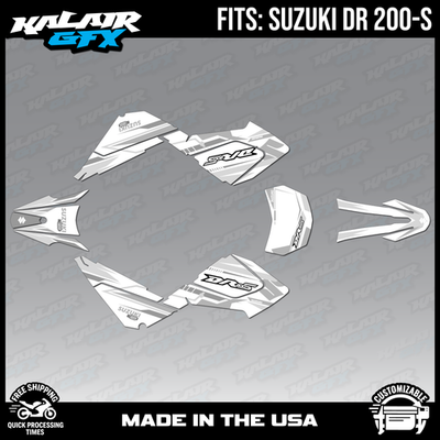 Graphics Kit For Suzuki DR200-S (All Years) DR 200-S Razor Series