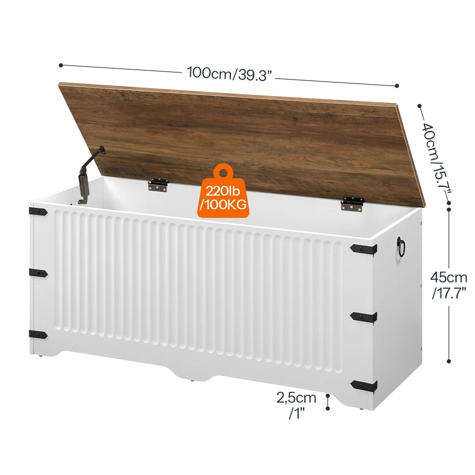 HOOBRO Cofre de Almacenamiento Cofre de Juguete Caja de Juguetes Organizador Banco de Almacenamiento Baúl de Almacenamiento Foto 4 de 4