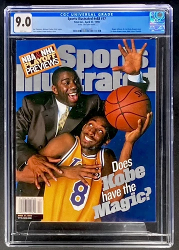 Kobe Bryant CGC 9.0 1st Sports Illustrated Cover Newsstand Magic Johnson 1998 RC