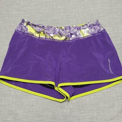 Brooks Purple Shorts Womens Equilibrium Tech Small Running Lined  Activewear