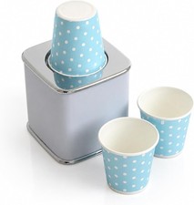 Bathroom Cup Dispenser, 3 Ounce Disposable Paper Cups Compact Countertop Holder