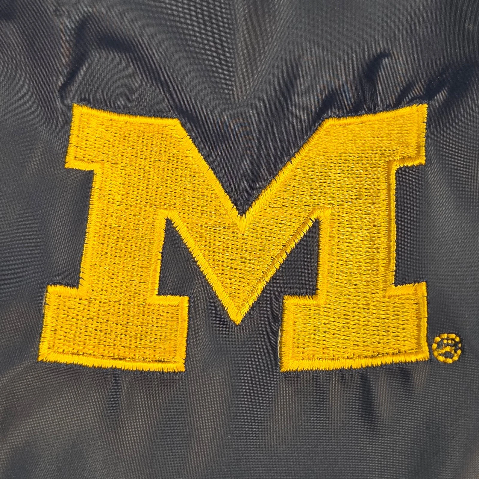 Steve & Barry's Michigan Wolverines Varsity Bomber Jacket Mens XL Navy Gold - product detail image 5