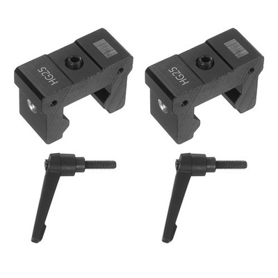 2 Pcs HG25 Linear Guide Rail Fixed Slider with Handle