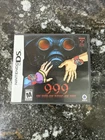 999: Nine Hours, Nine Persons, Nine Doors (Nintendo DS, 2010) Complete CIB NICE!