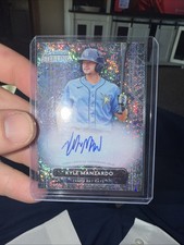 2022 Bowman Sterling KYLE MANZARDO Speckle On Card Auto #/99 GUARDIANS RAYS