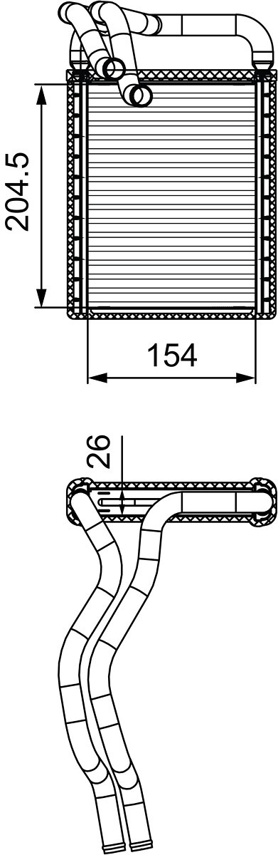 VALEO-OE 812441-OE Heat Exchanger, interior heating for HYUNDAI