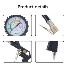 Professional Garage Air Line Tyre Pump Inflator Pressure Gauge Compressor 2024
