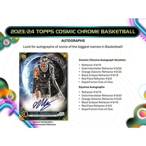 2023-24 TOPPS COSMIC CHROME BASKETBALL HOBBY BOX FACTORY SEALED - Picture 6 of 6