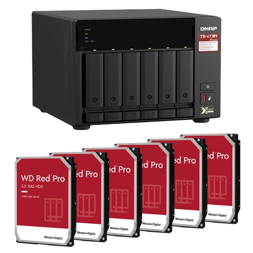 QNAP TS-673A-8G 6-Bay NAS | 96TB/72TB/60TB | Complete Kit with 6x 3.5" HDDs - Image 2 of 4