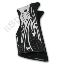 Tippmann 98 Paintball Gun 3D Textured Rubber Wrap Around 45 Grips BLACK WHITE