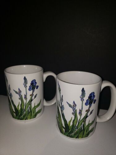Iris by Vincent Van Gogh 2 coffee Mugs for Philadelphia Museum of Art  Set of 2 - Picture 1 of 8