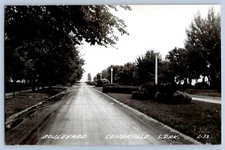 Centerville South Dakota SD Boulevard Real Photo Postcard RPPC 1930-50