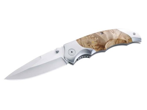 HERBERTZ ONE HANDED POCKET KNIFE / LINER LOCK / ROOT WOOD ** NEW ** - Picture 2 of 2
