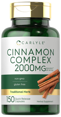 Ceylon Cinnamon Complex with Gymnema and Mulberry | 150 Capsules | by Carlyle 
