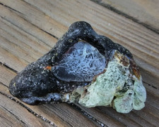 Unusual Rare UV  Brown Bonfire Sea Glass 2 Colors Melted Together Genuine Piece