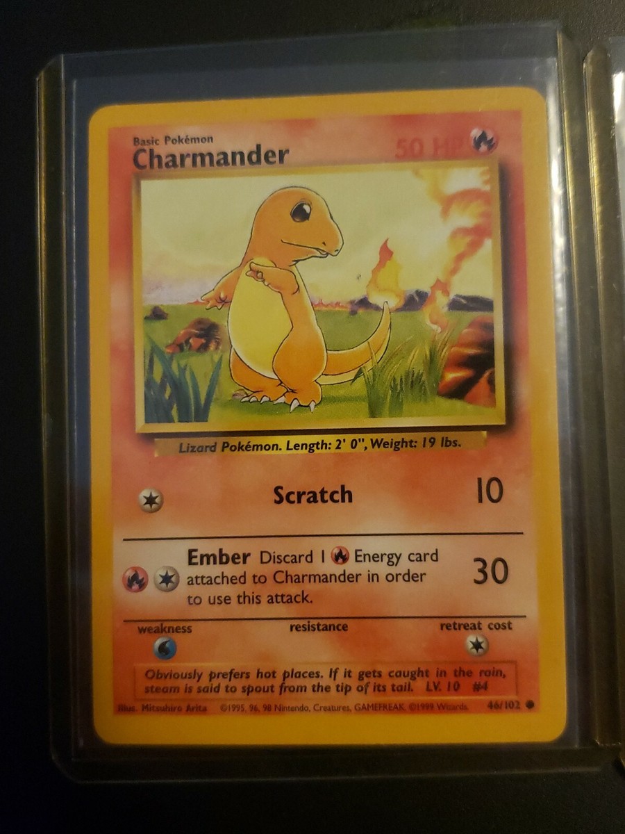 Pokemon Charmander 44/102 & Charmeleon 24/102 Base Set Unlimited