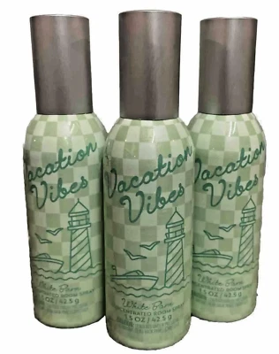 3x Bath & Body Works VACATION VIBES Concentrated Room Spray 1.5 oz HTF FREE SHIP