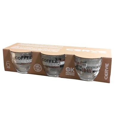 BOHEM'S Set di tazzine da caffè in vetro trasparente da 90,7 g, set di tazze, piattini e mini cucchiaini in acciaio inox + cucchiaini in vetro (set di 4