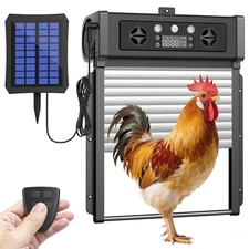 Automatic Chicken Coop Door Solar Powered, LCD Display Chicken Door... Fast Ship