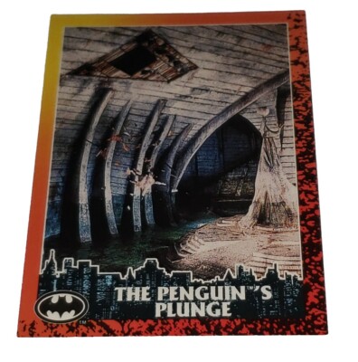 1992 DC Comics Topps Batman Returns The Penguin's Plunge #81 Movie Trading Card#