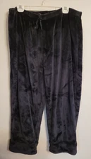 Soft & Cozy Co. Womens Black Lounge Pants Stretchable Waist - Size 2X-Fleece