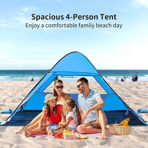 3-4 Man Automatic Instant Double Layer Pop -Up Camping Tent Waterproof Outdoor - Picture 2 of 8