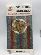 Vintage Tinsel Gold Garland 50' Long Christmas Holiday 3 Inch Made in Italy