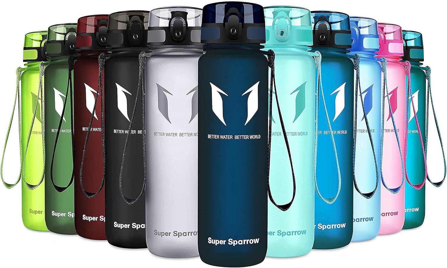 Sports Water Bottle - 1000ml - Non-Toxic BPA Free & Eco-Friendly Tritan