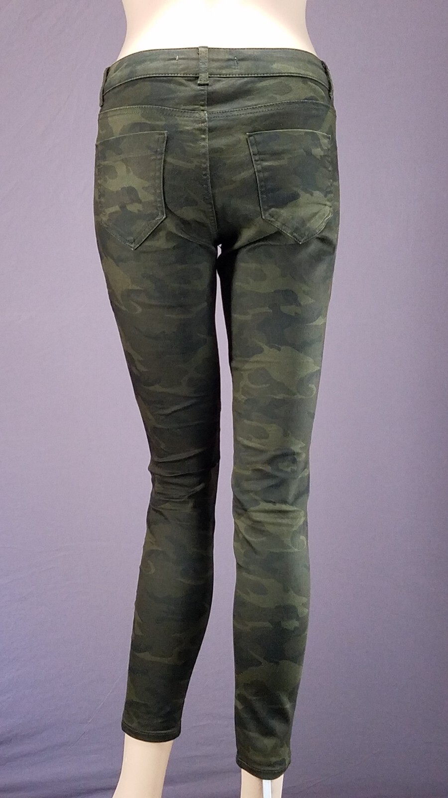 Zara Basic Z1975 Jeans Skinny Crop Ankle Moto Stretch Camo Size 4 image 5