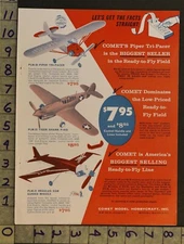 1959 TOY AD COMET AIRPLANE PIPER TIGER SHARK MILITARY REGULUS NAVY CRAFT TL07