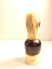 vintage white and black "Klenzo" B- 849 shaving brush; made in USA