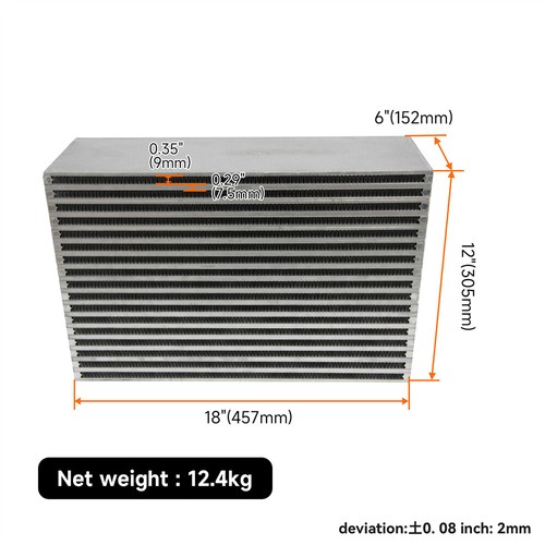 Universal Performance DIY Bar and Plate Intercooler Core 457 x 305 x 152 mm - Picture 9 of 10