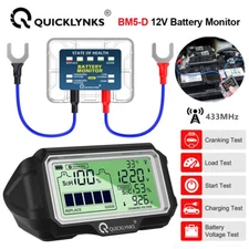 QUICKLYNKS BM5-D 12V Car Battery Tester Monitor Head Up Display Health Analyzer