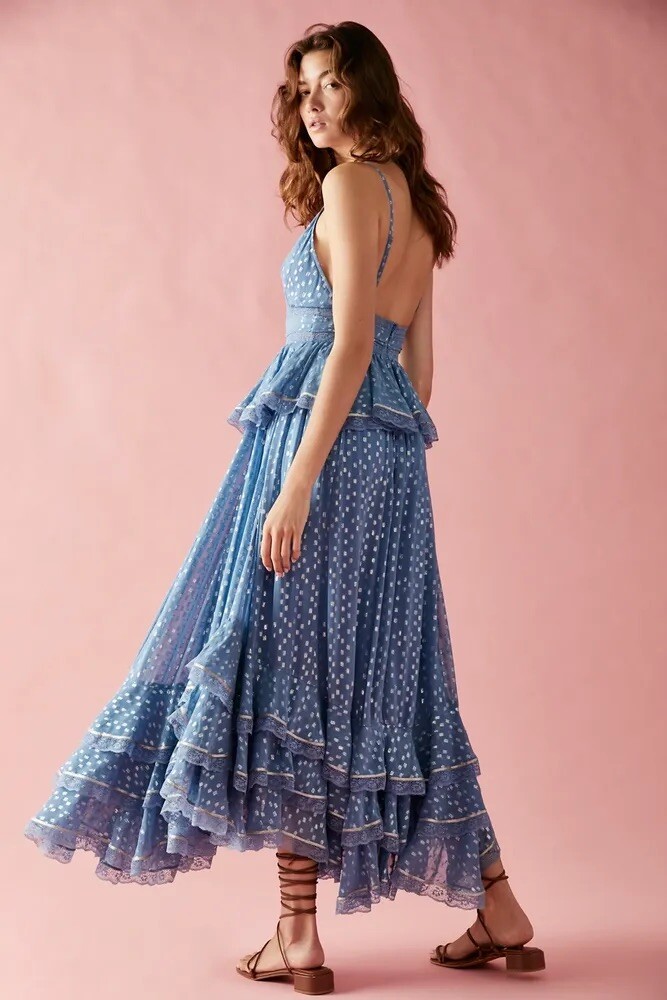 Free People Rococo Sand Emi Long Dress Size S $459