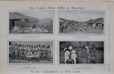 1900 Aufdruck Zentral Africa Gewehre At Mauritius Cantonments Port Louis Native