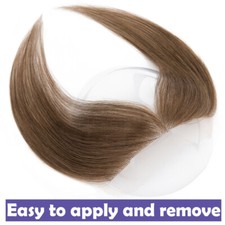 Free Part Women Topper 100 25 REMY Human Hair Toupee Forehead Hairline Lace Base