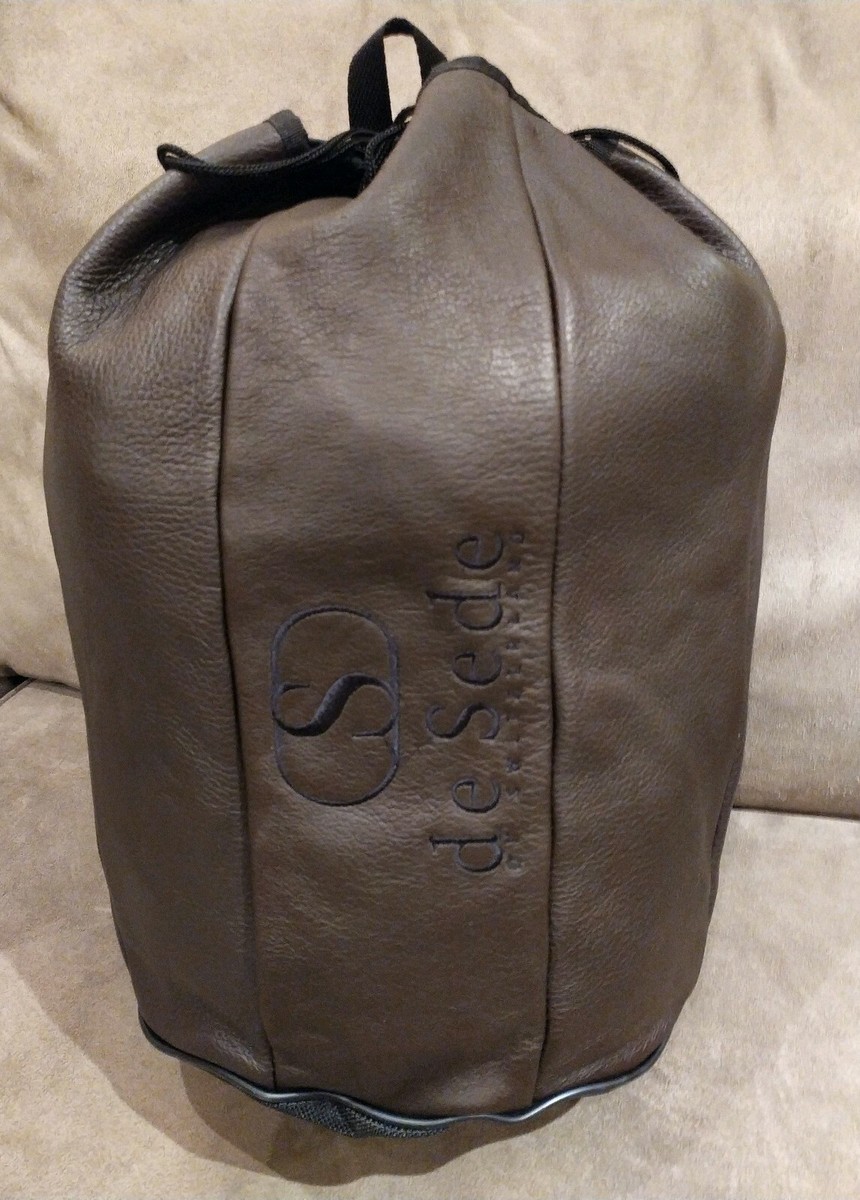 New de sede authentic leather Travel brown Nylon backpack