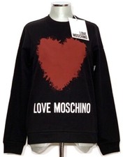 Love Moschino Ladies Long Sleeve Sweatshirt Sweater Shirt Black New Label