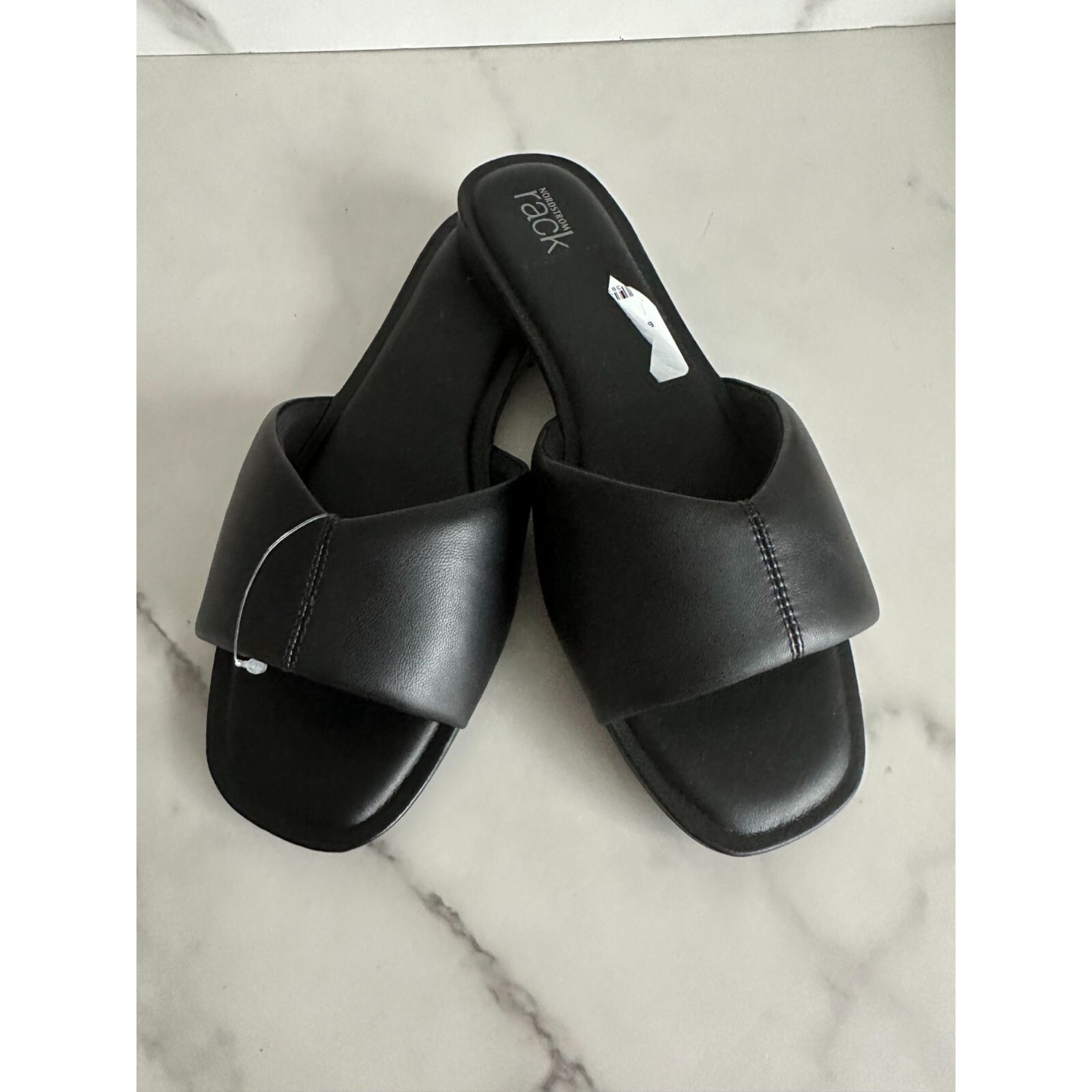 NORDSTROM RACK Black Slide Sandals Sz 8.5 NEW | eBay
