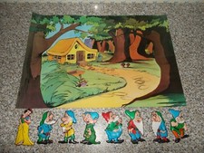 POSTER/SCENARIO GIGANTE BIANCANEVE PLASTECO PATUZZI 196? ORIG.+SERIE DISNEY MIO