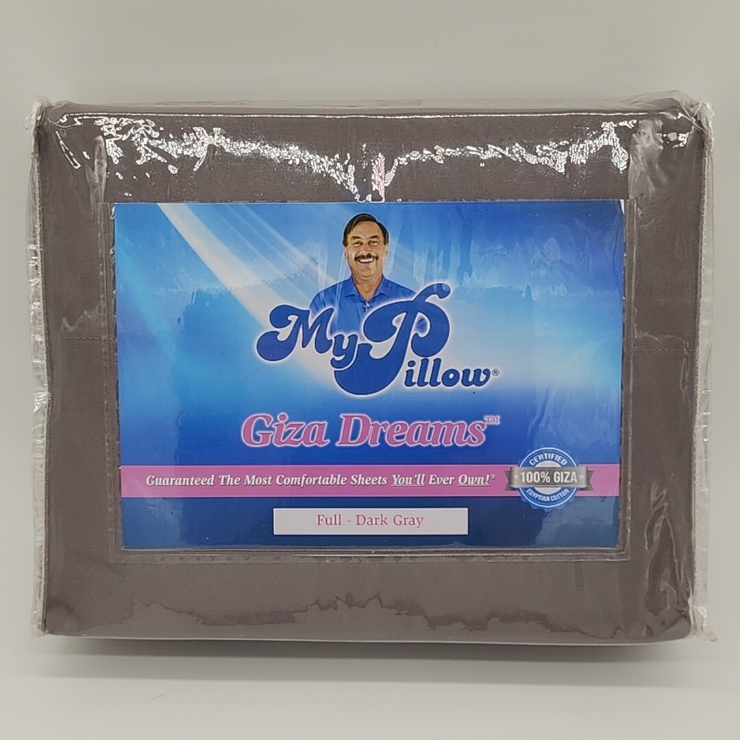 My Pillow Giza Dreams Full Dark Gray Sheet Set Egyptian Cotton NEW eBay