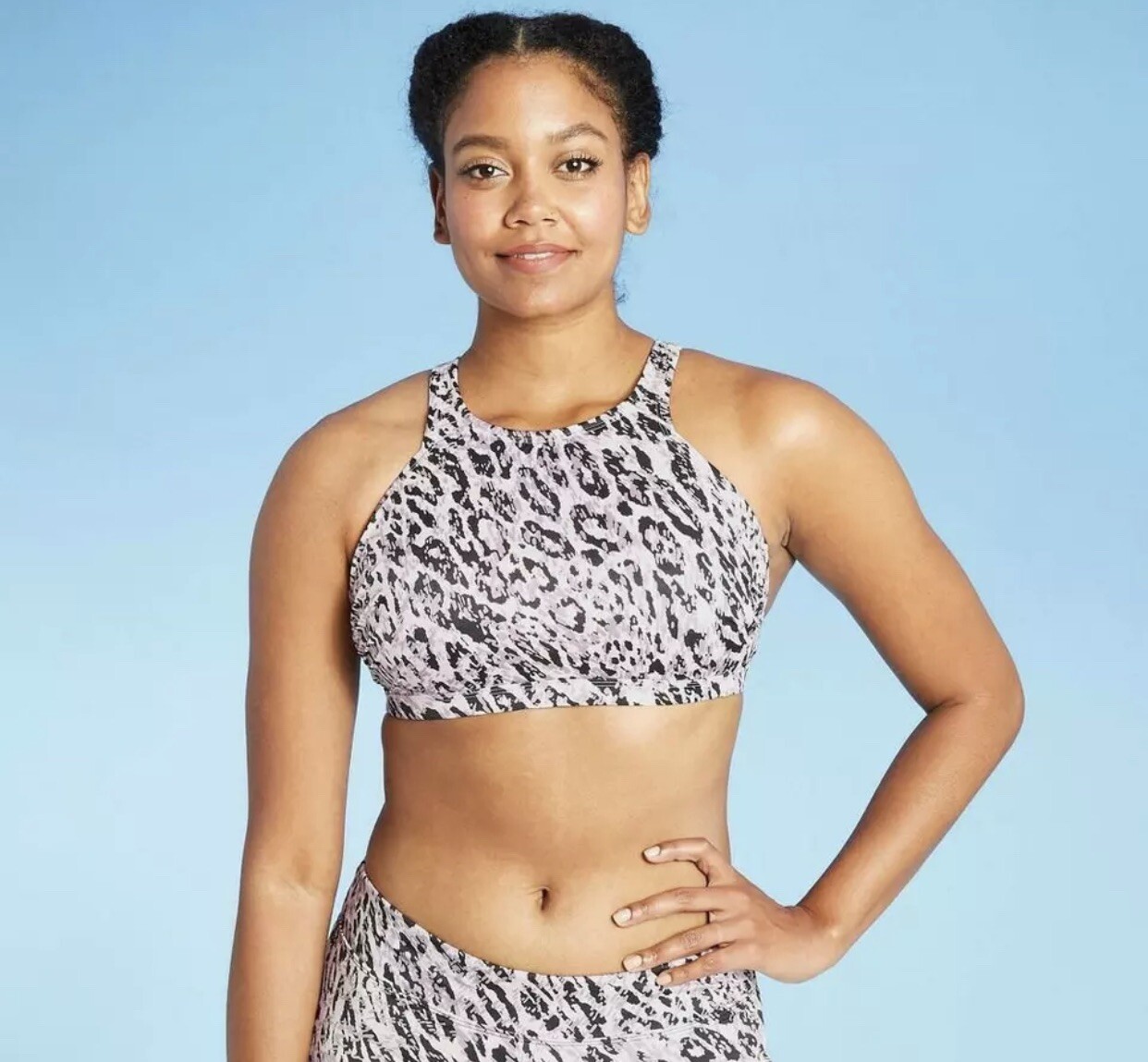All in Motion Bikini Top Strappy Back Bikini Top Animal Print bikini top Small
